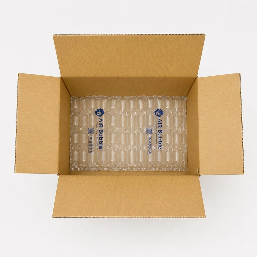 中元商品以氣泡布包裝餅乾與香品，降低裝箱碰撞與晃動 1